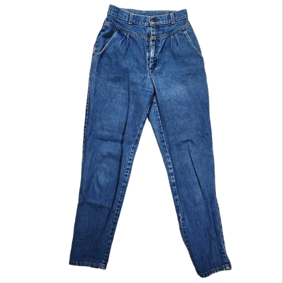 Levi's Size 10 Hi-Rise Pleated Slim Jeans Vintage Blue - Picture 1 of 6